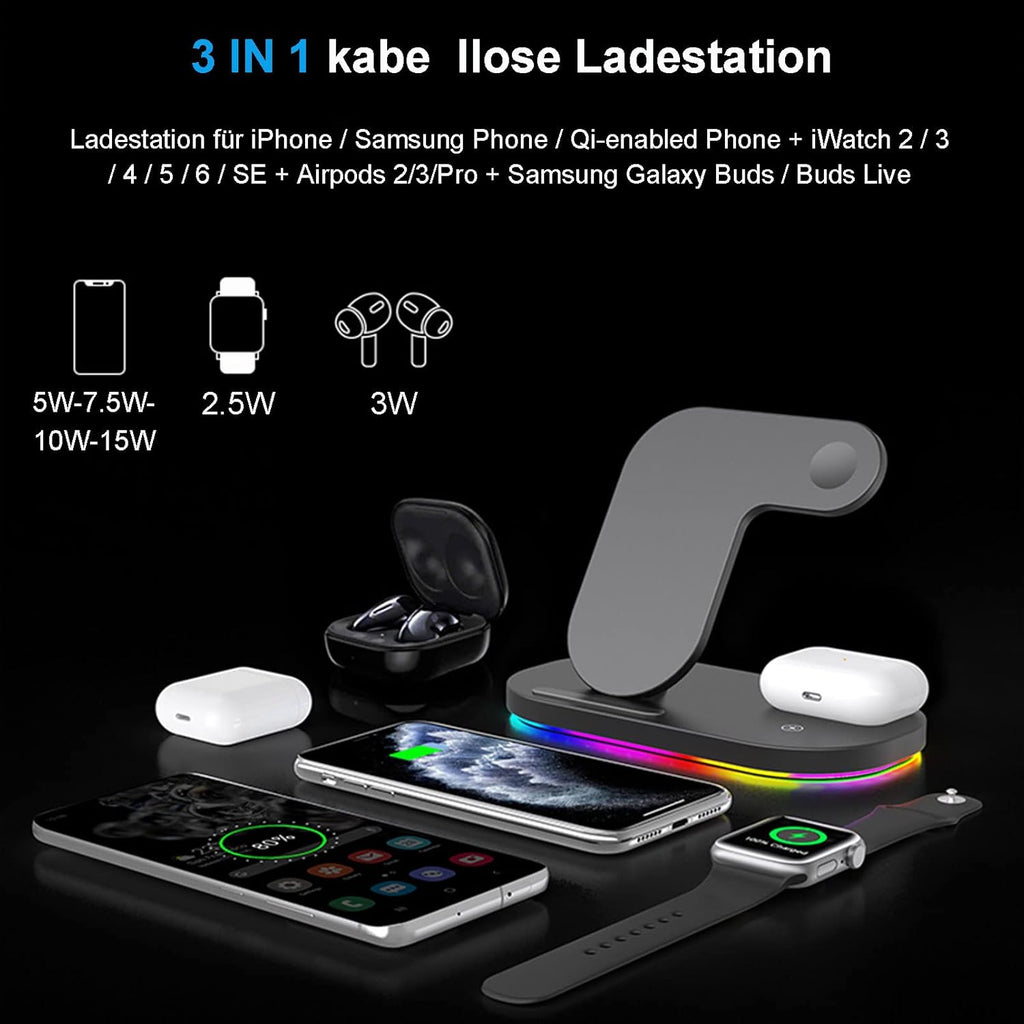 Chargeur sans fil 3 en 1