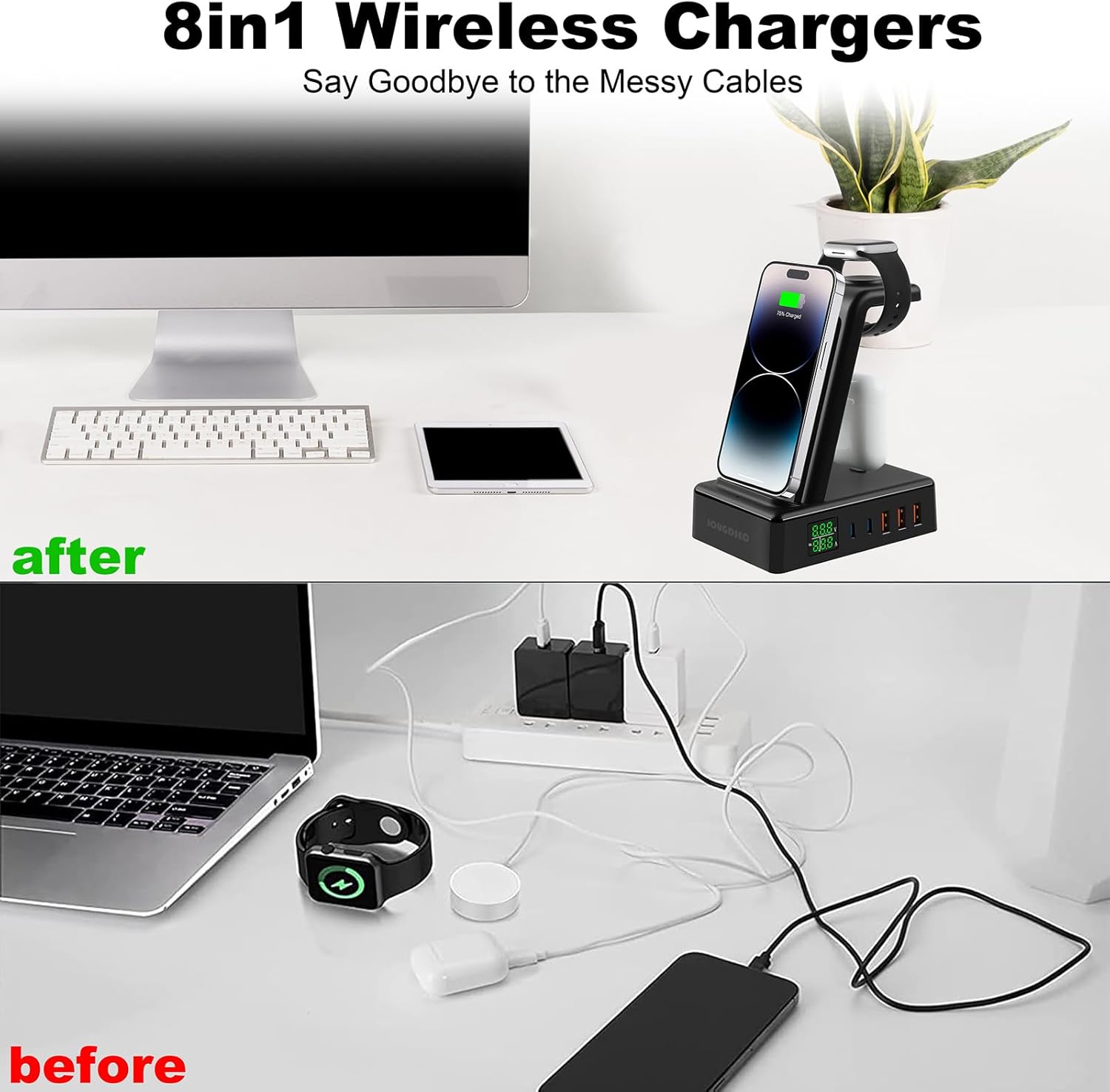 Chargeur sans fil 8 en 1